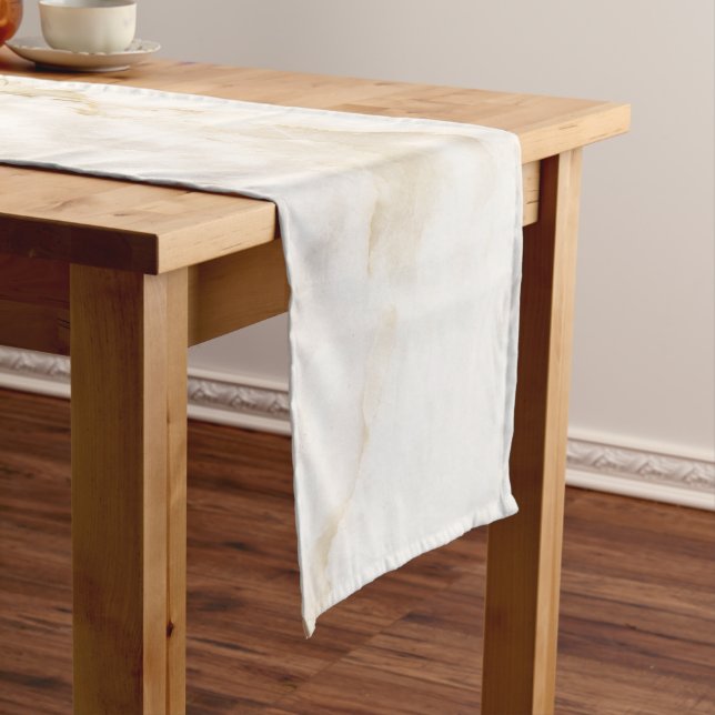 Caminho De Mesa Pequeno Efeito de Mármore Dourado Moderno (No Local)