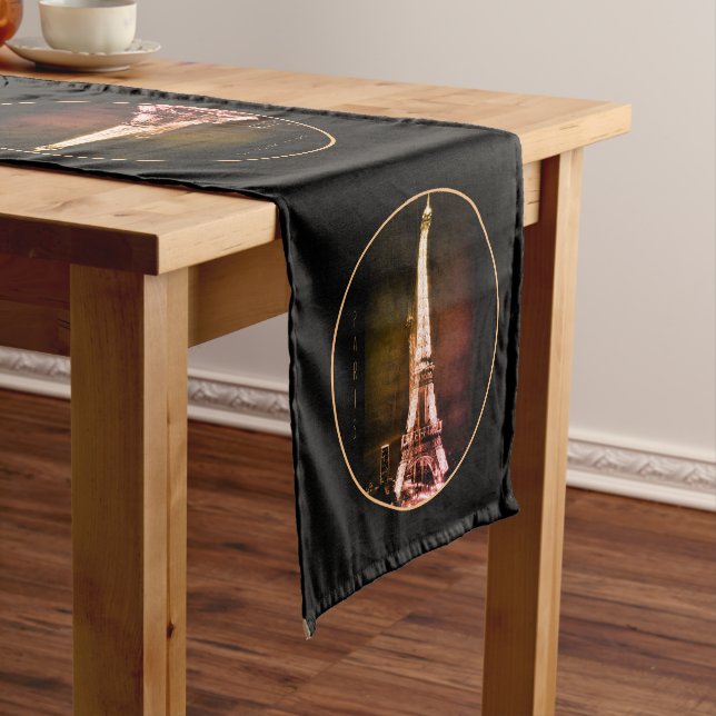 Caminho De Mesa Pequeno Eiffel Tower & Surreal Paris Art /love França (No Local)