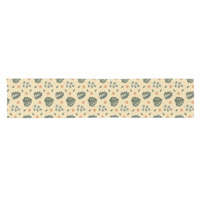 Caminho De Mesa Pequeno Elegant Cream Sage Green Botanical (Horizontal)