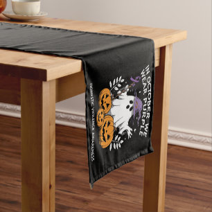 Caminho De Mesa Pequeno Em Outubro Nós Usamos Roxo Violência Doméstica Fan