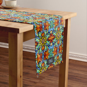 Caminho De Mesa Pequeno Estilo de painel de porta com ponta Design e inici