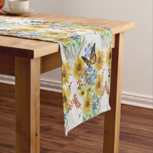 Caminho De Mesa Pequeno Estilo de Verão Flor Mesa de Flor de Borboleta