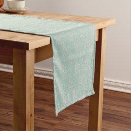 Caminho De Mesa Pequeno Estilo FS 1-SEAFOAM-MESA BRANCA RUNNER 14x72in
