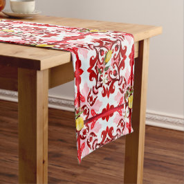 Caminho De Mesa Pequeno estilo italiano,azulejos,majolica,limão,Impressão 