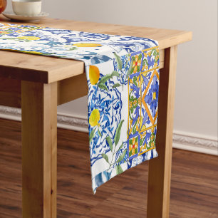 Caminho De Mesa Pequeno Estilo siciliano, Mesa de arte de verão