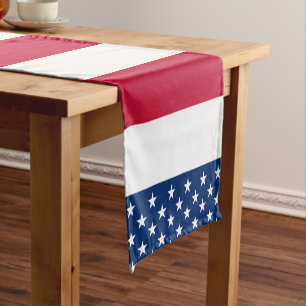 Caminho De Mesa Pequeno Estrelas e faixas de bandeira americanas