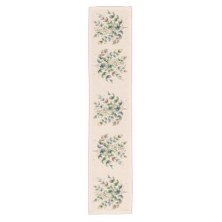 Caminho De Mesa Pequeno Eucalyptus botânico creme