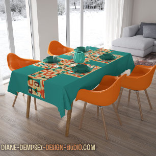 Caminho De Mesa Pequeno Executador de Mesa do Googie Gráfico Moderno do me