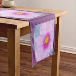 Caminho De Mesa Pequeno Executante de Mesa Floral Púrpura e Rosa