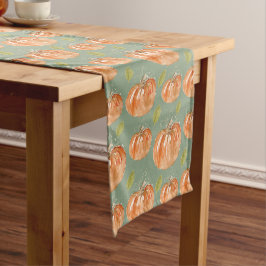 Caminho De Mesa Pequeno Farmácia - Laranja e Aquarela Verde - Pumpkin