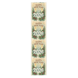 Caminho De Mesa Pequeno feliz ano novo 2026 corredor de mesa aconchegante