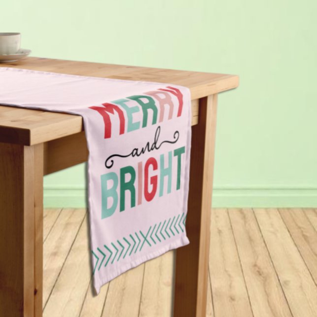 Caminho De Mesa Pequeno Feliz e Natal brilhante (Criador carregado)