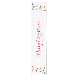 Caminho De Mesa Pequeno Feliz Mesa das Luzes de Natal