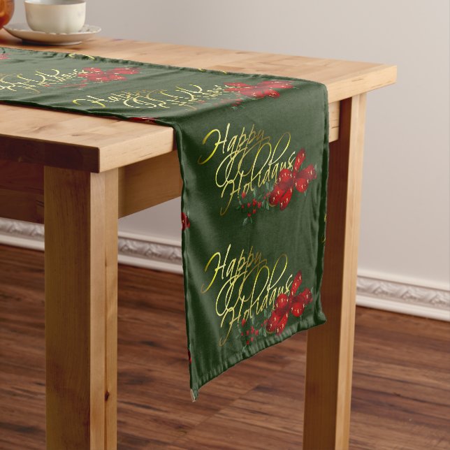 Caminho De Mesa Pequeno Feliz Natal de Férias (No Local)