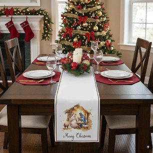 Caminho De Mesa Pequeno Feliz Natal Natividade