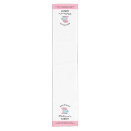 Caminho De Mesa Pequeno Feminine Pink Whisk Bakery Craft Market