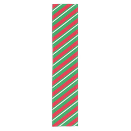 Caminho De Mesa Pequeno Férias Natal Vermelho Branco Listras Verdes