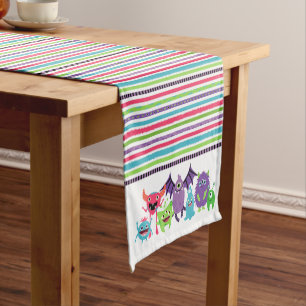 Caminho De Mesa Pequeno Festa de aniversário Colorida e Legal de faixas mo
