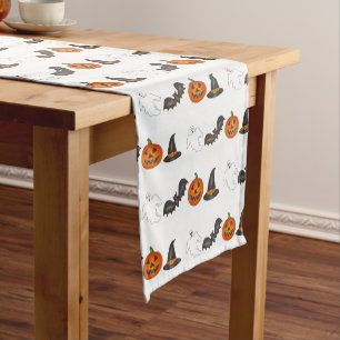 Caminho De Mesa Pequeno Festa de Halloween Bat Pumpkin Witch Ghost