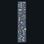 Caminho De Mesa Pequeno Festivo Hanukkah Personaliza Menorah Dreidel<br><div class="desc">Faça uma Mesa festiva do Festa Hanukkah e encante seu receptor sortudo com um Corredor Mesa projetado apenas para Chanukah! Nosso Corredor Personalizado de Mesa Personalizada Menorah Dreidel de Chanucá inclui menorás, sonhos, jarros de azeite, rosquinhas de geleia e muito mais. Além disso, as palavras Happy Hanukkah podem ser trocadas...</div>