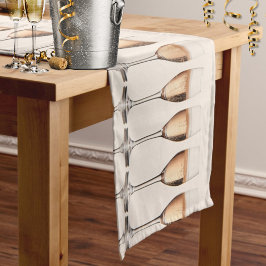 Caminho De Mesa Pequeno Fila de Celebração dos Óculos de Champanhe Rosa