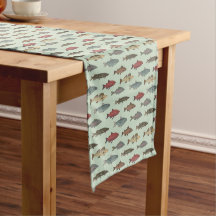 Fish Fishing Table Runner
