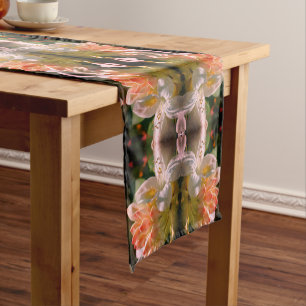 Caminho De Mesa Pequeno Flor Branco Azalea, Flor De Flor E Abstrato