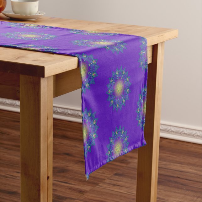 Caminho De Mesa Pequeno Flor Da Vida - Índia Mandala 3 (No Local)
