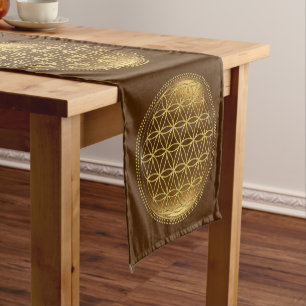 Caminho De Mesa Pequeno FLOR DA VIDA - Medalha de Geometria Sagrada 1