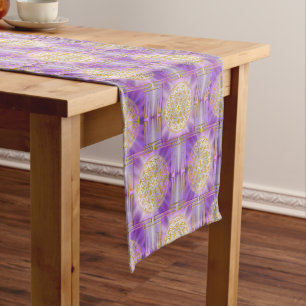 Caminho De Mesa Pequeno FLOR DA VIDA - Padrão uniforme de Yantra
