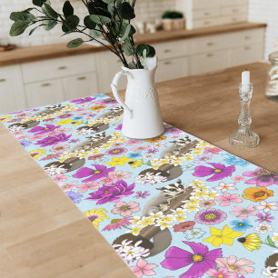 Caminho De Mesa Pequeno Floral de Cuja Gama de Açúcar