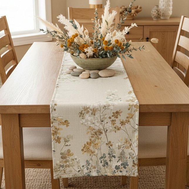 Caminho De Mesa Pequeno floral de prado âmbar (Criador carregado)