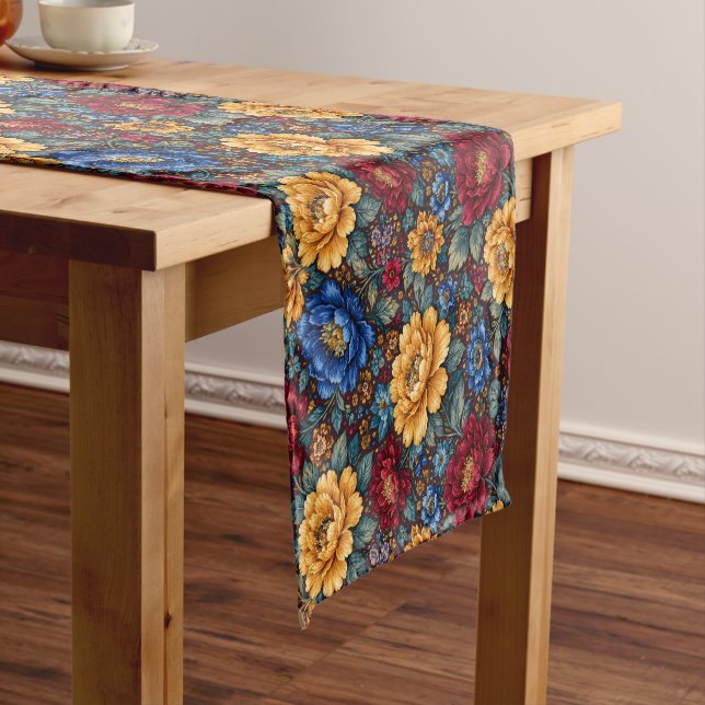 Caminho De Mesa Pequeno Floral Maximalista (No Local)