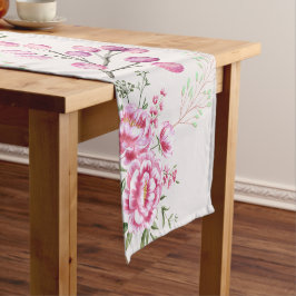 Caminho De Mesa Pequeno Flores de Rosa Design Moderno