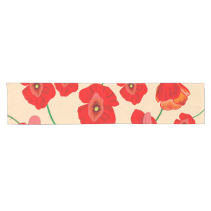 Caminho De Mesa Pequeno Flores de vermelhos
