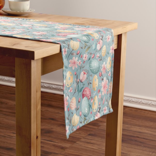 Caminho De Mesa Pequeno Flores Decorativas de Páscoa Pastel (No Local)