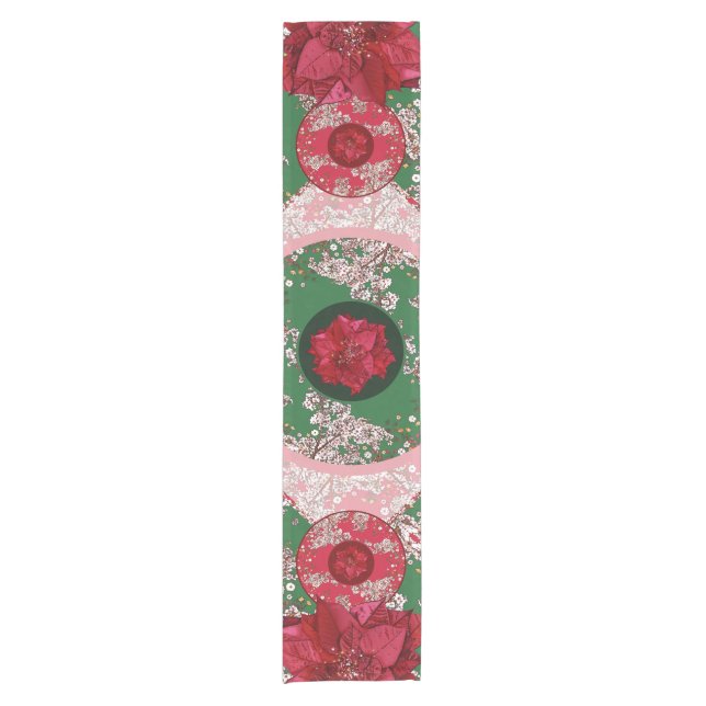Caminho De Mesa Pequeno Flores para o Natal (Frente)