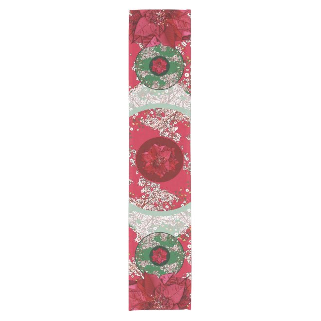Caminho De Mesa Pequeno Flores para o Natal (Frente)