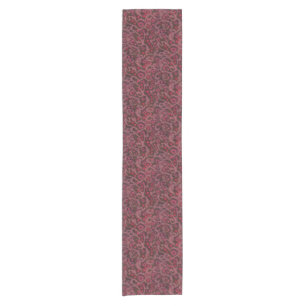 Caminho De Mesa Pequeno Flores rosa, Curvas de pincel, padrão de feltro d