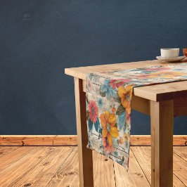 Caminho De Mesa Pequeno Flores Russas Coloridas