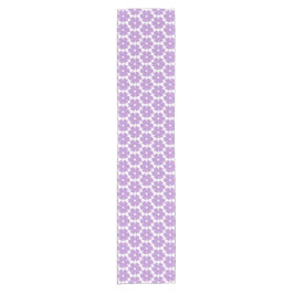 Caminho De Mesa Pequeno Flower Shape Plaid Pink Purple Table Runner