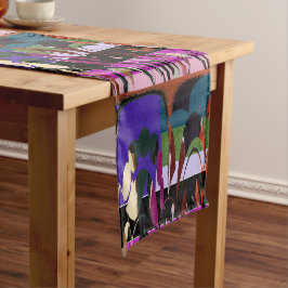 Caminho De Mesa Pequeno Folha de Videira Floral Moderna