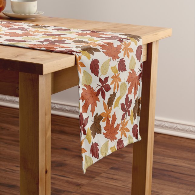 Caminho De Mesa Pequeno Folhas Caindo Outonais (No Local)