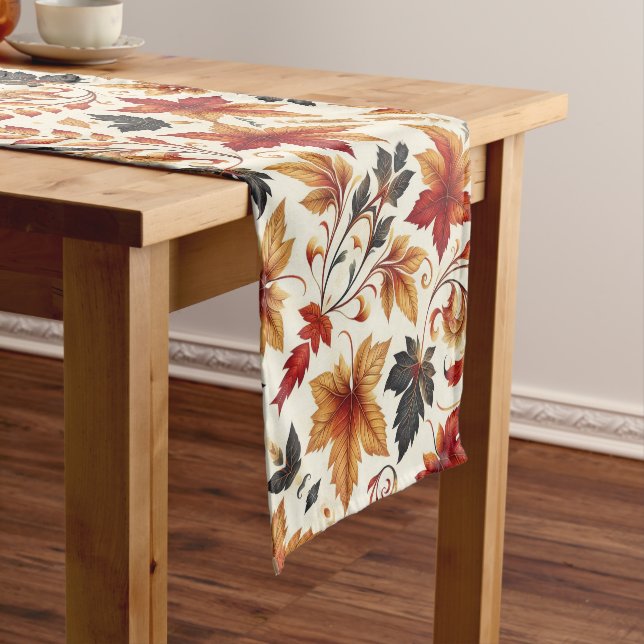 Caminho De Mesa Pequeno Folhas de Outono (No Local)