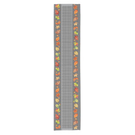Caminho De Mesa Pequeno Folhas de Outono & Gingham