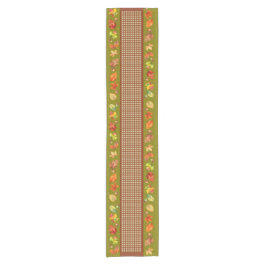 Caminho De Mesa Pequeno Folhas de Outono & Gingham