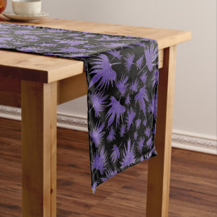 Caminho De Mesa Pequeno Folhas de vinha de canário roxo