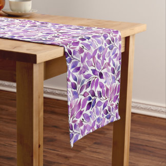 Caminho De Mesa Pequeno Folhas Roxas
