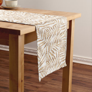 Caminho De Mesa Pequeno Folhas tropicais de palma Elegante ouro design
