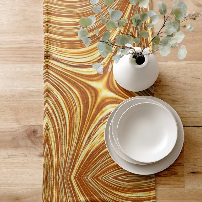 Caminho De Mesa Pequeno Fractal Dourado Abstrato (Criador carregado)